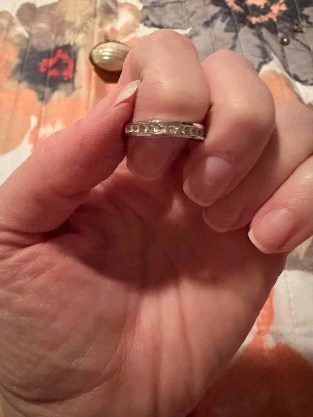 1ct Natural White Sapphire Sterling Silver Band Ring